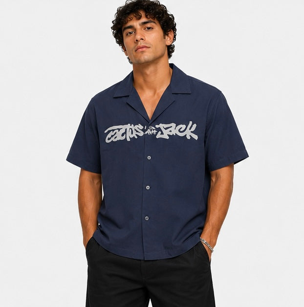 Classic Art Print Camp Shirt