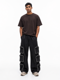 Multi-Pocket Cargo Baggy Pants – Black