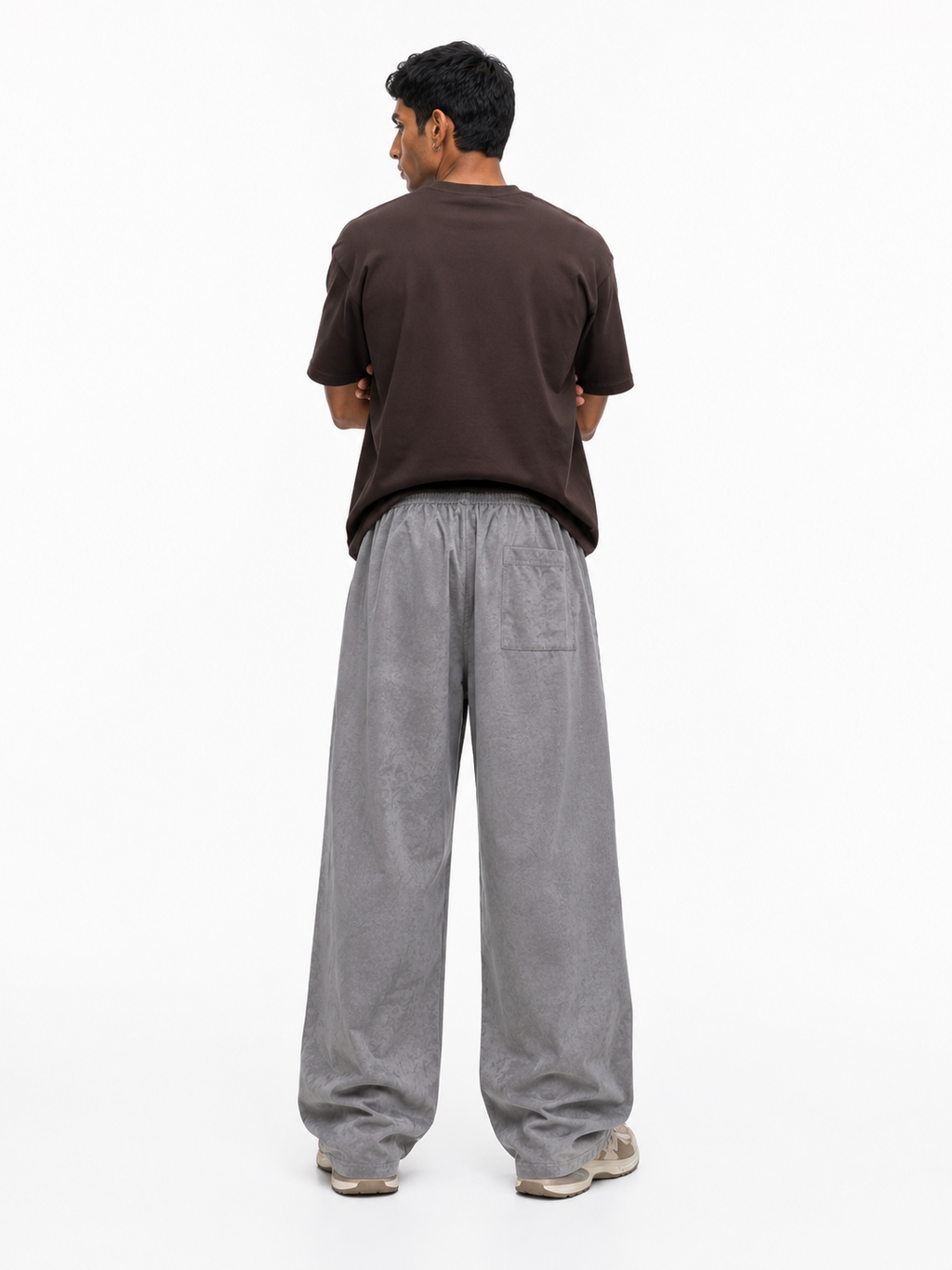Acid Wash Wide Leg Pants – Grey