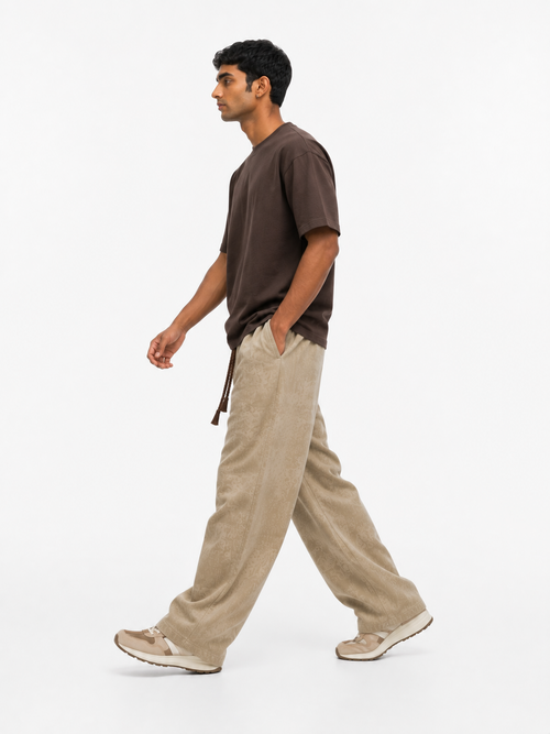 Acid Wash Wide Leg Pants – Khaki