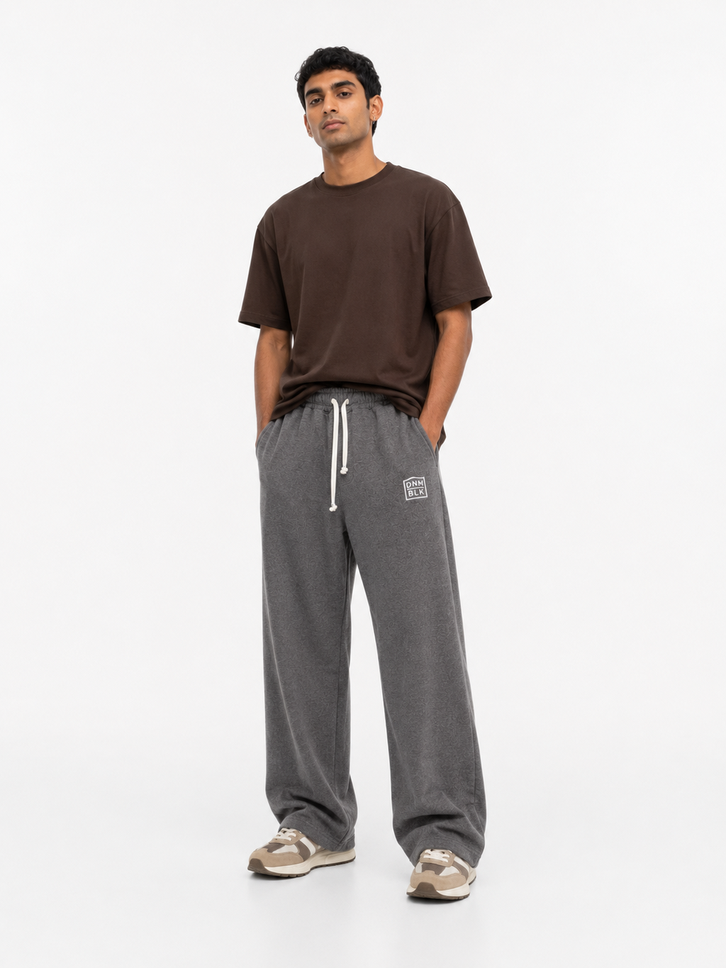 DNM BLK Wide Leg Sweatpants – Charcoal