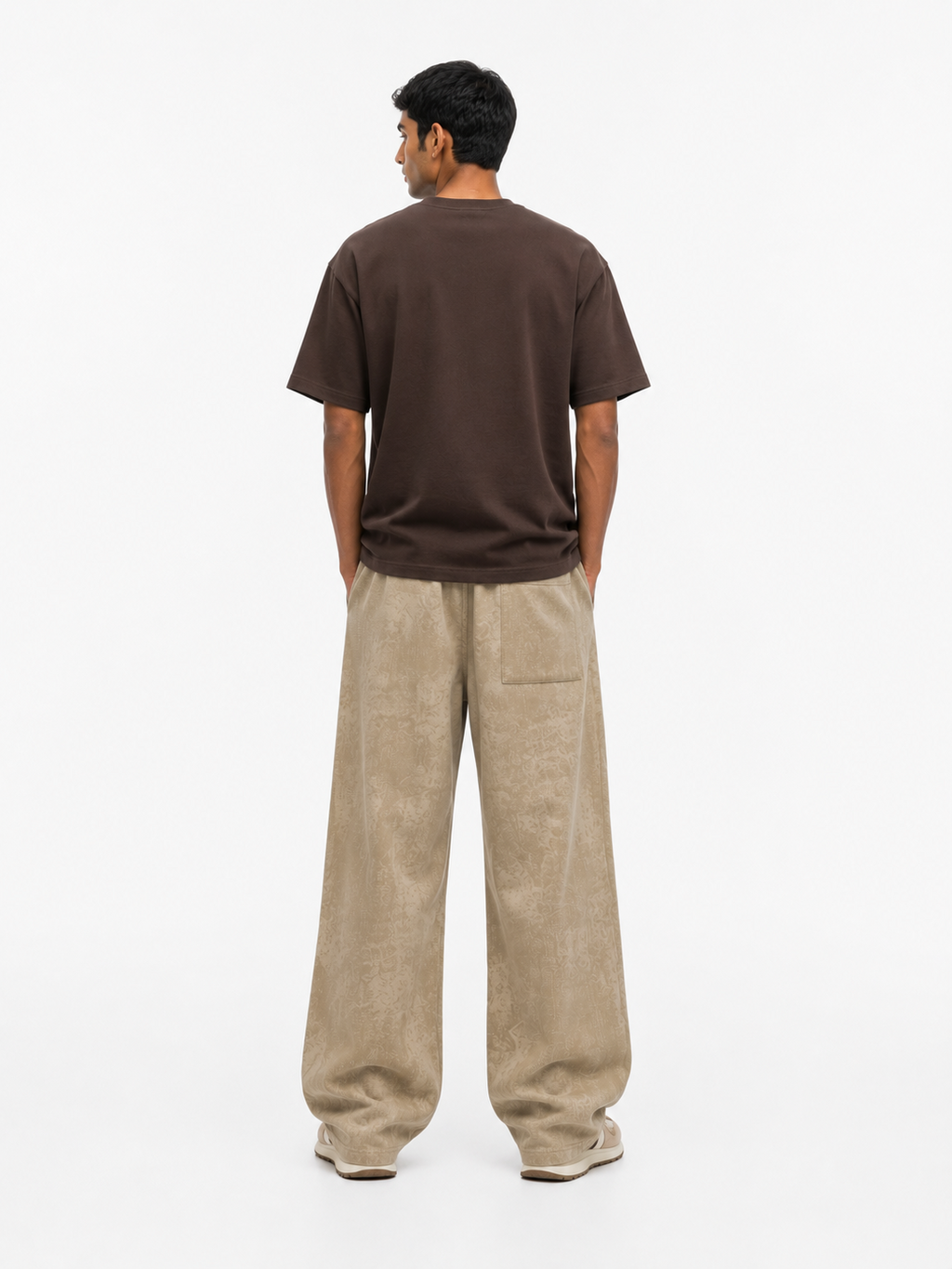 Acid Wash Wide Leg Pants – Khaki