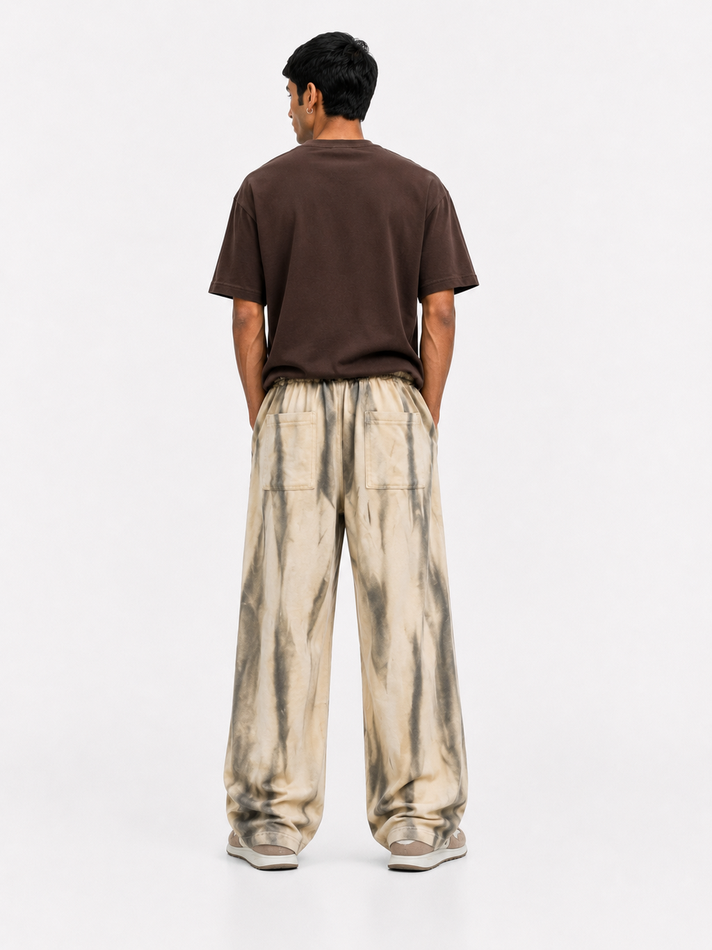 DNM BLK Tie Dye Sweatpants – Beige & Black