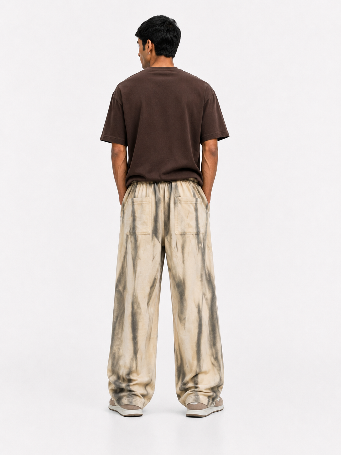 DNM BLK Tie Dye Sweatpants – Beige & Black