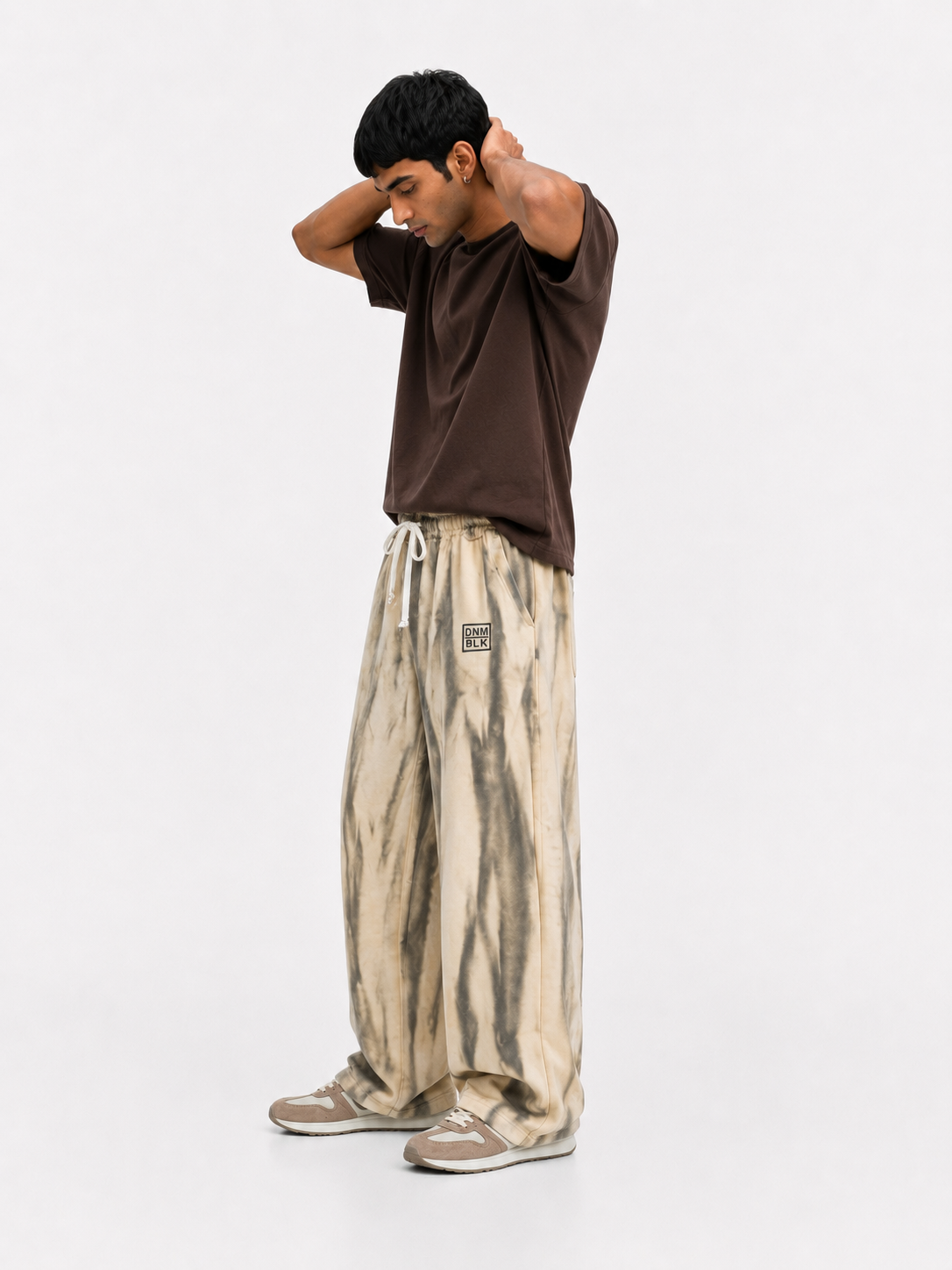 DNM BLK Tie Dye Sweatpants – Beige & Black