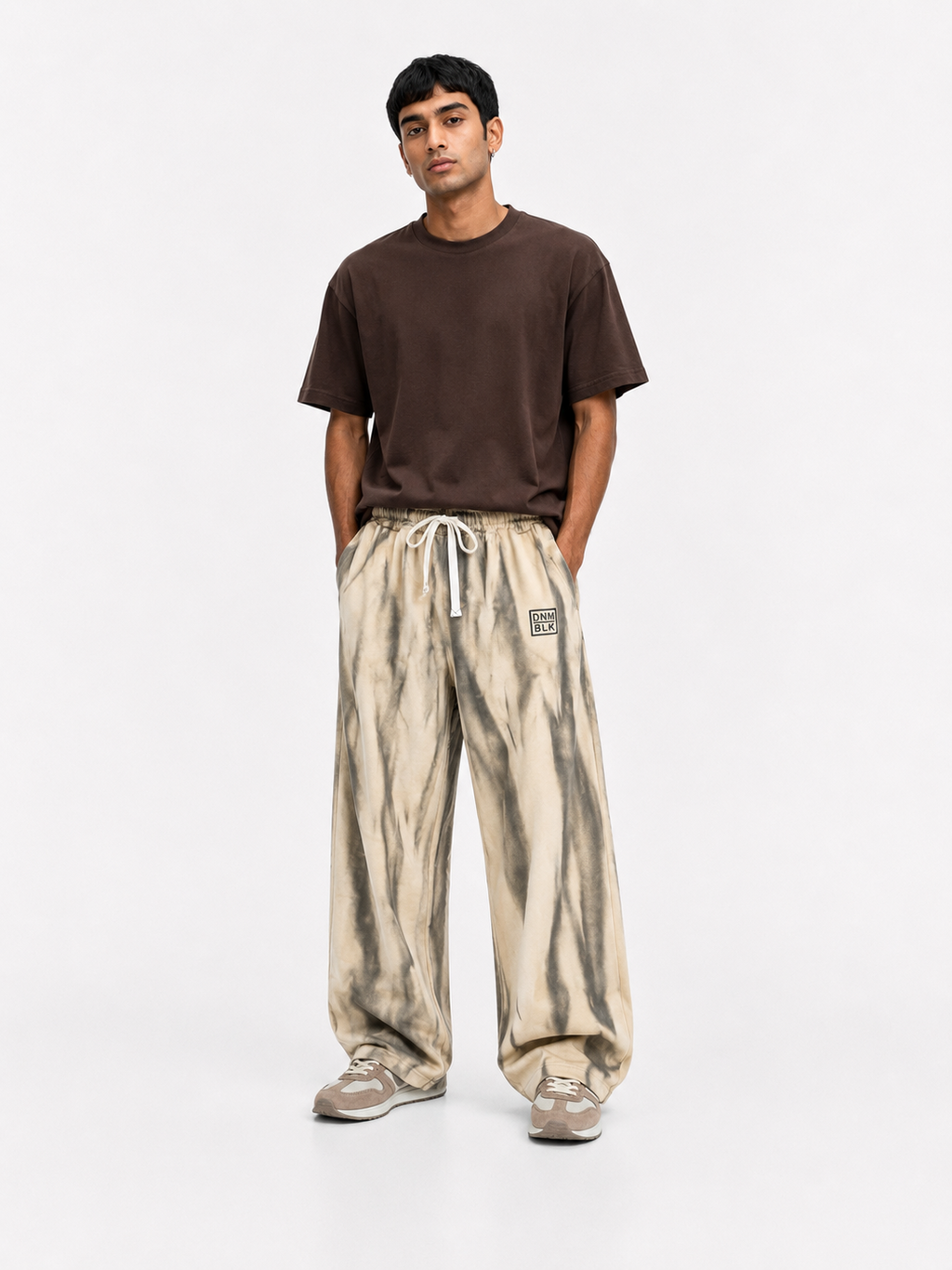 DNM BLK Tie Dye Sweatpants – Beige & Black