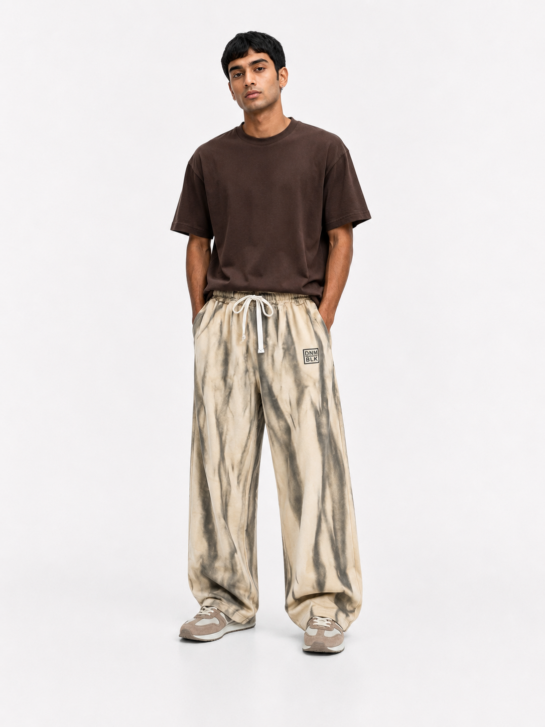 DNM BLK Tie Dye Sweatpants – Beige & Black