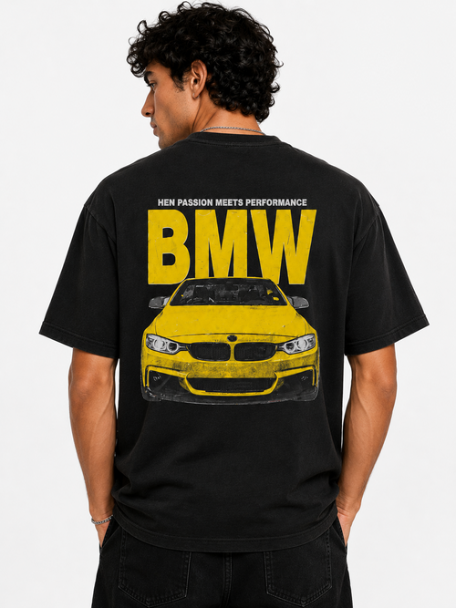 BMW Graphic Oversized T-Shirt - Black