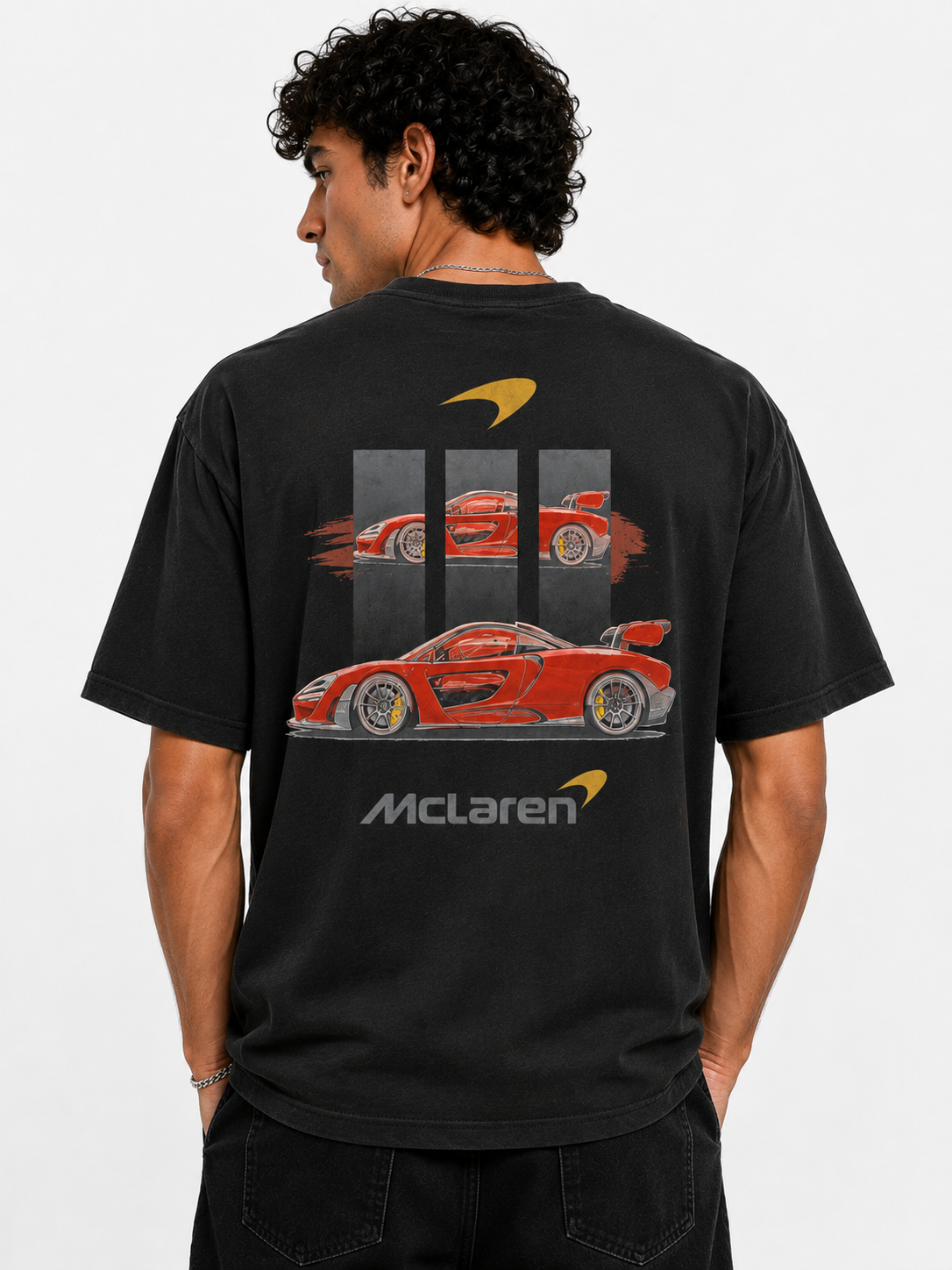 Porsche Graphic Oversized T-Shirt - Black (Bold)