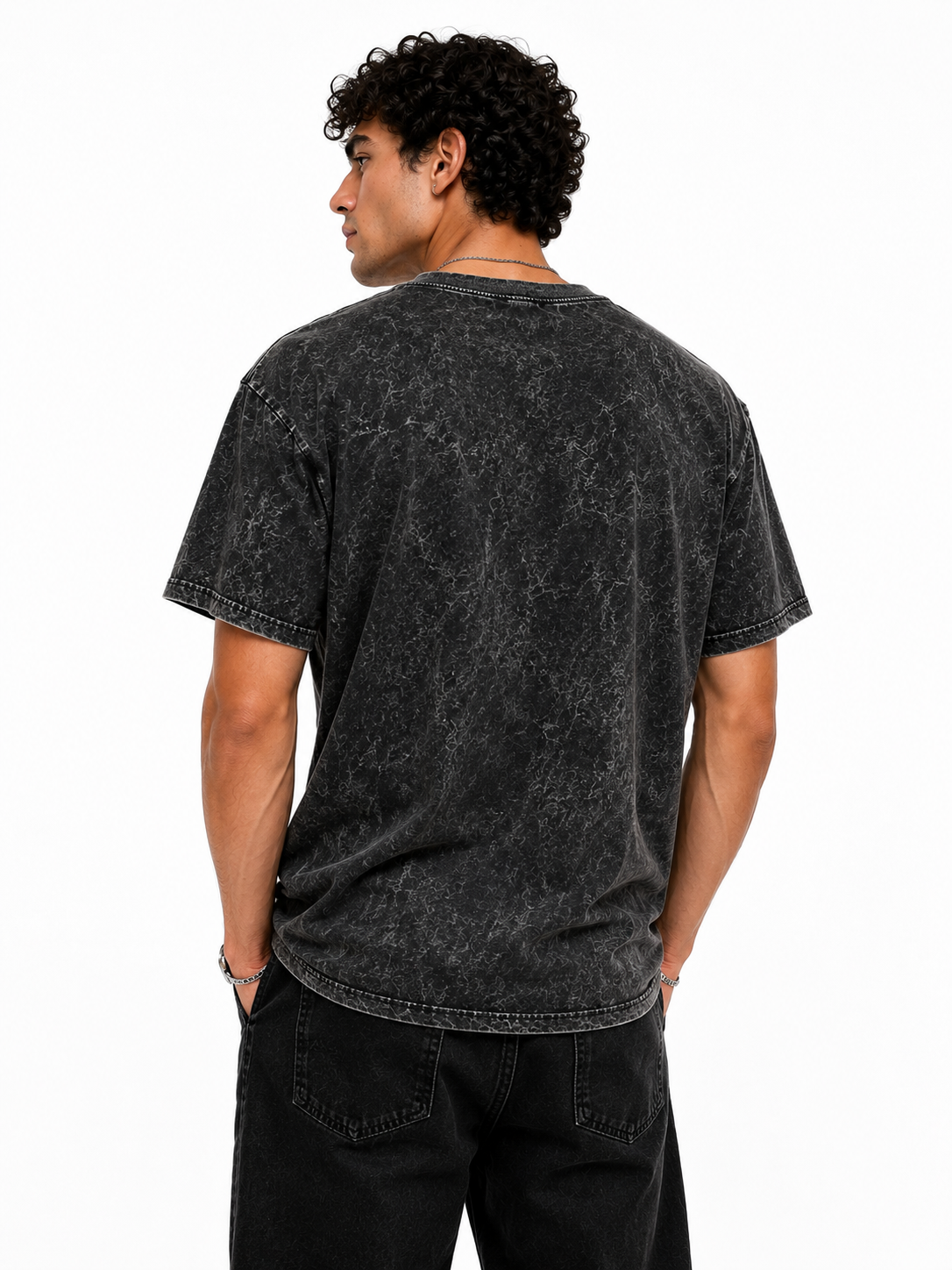 Nirvana In Utero Acid Wash Oversized T-Shirt - Black