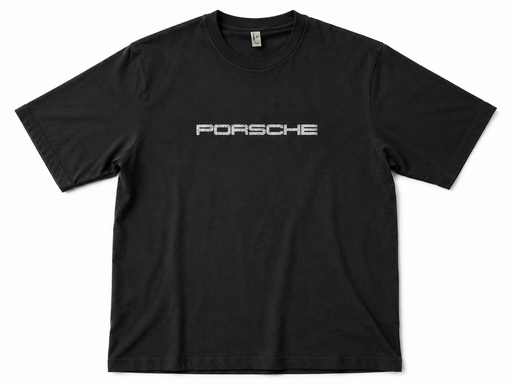 Porsche Graphic Oversized T-Shirt - Black