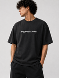Porsche Graphic Oversized T-Shirt - Black
