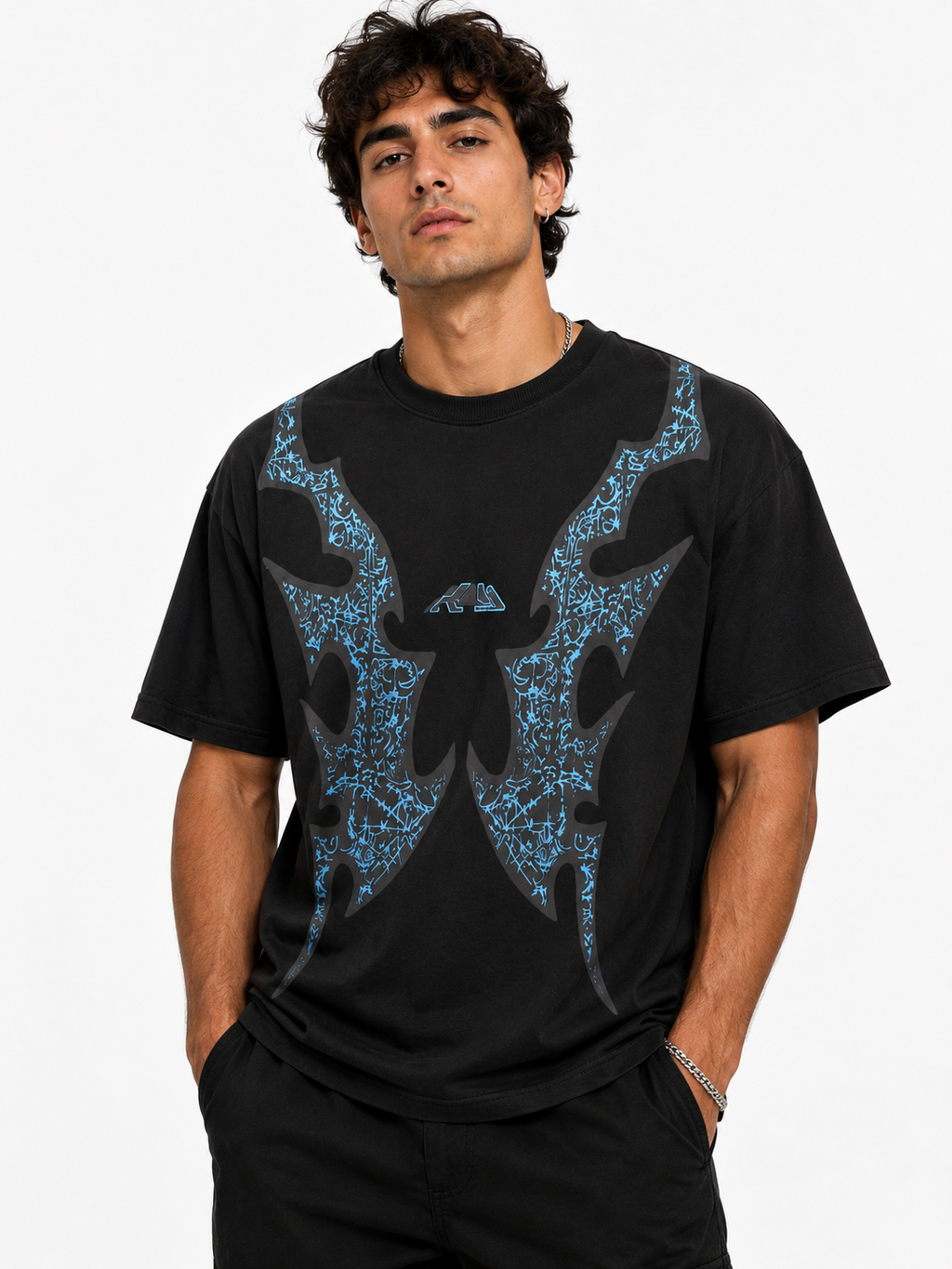 Electric Wings Graphic Tee - Black