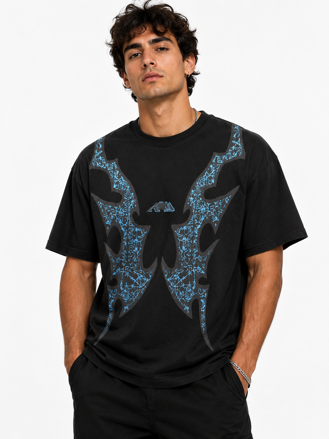 Electric Wings Graphic Tee - Black