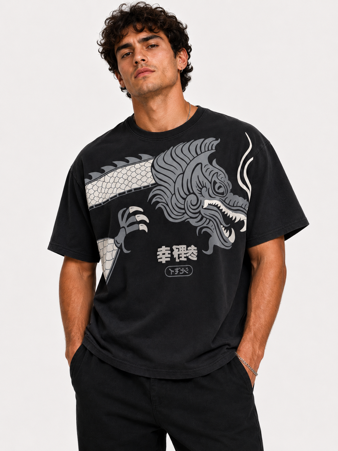 Dragon Graphic Tee - Black