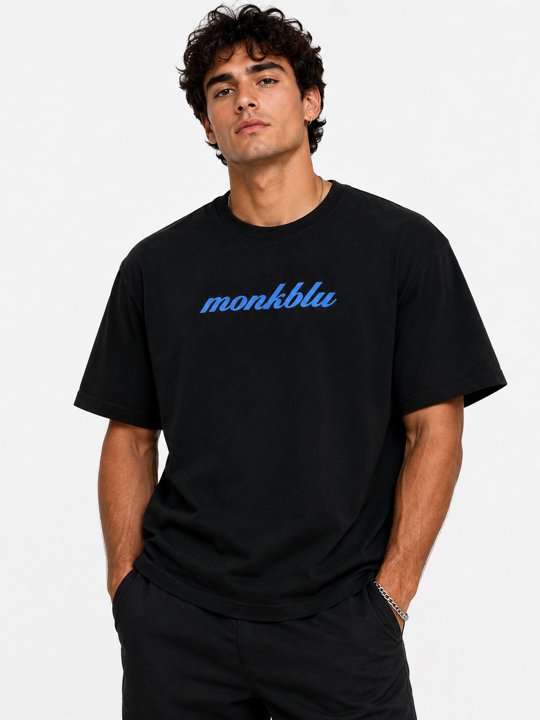 Monkblu Script Graphic Tee - Black