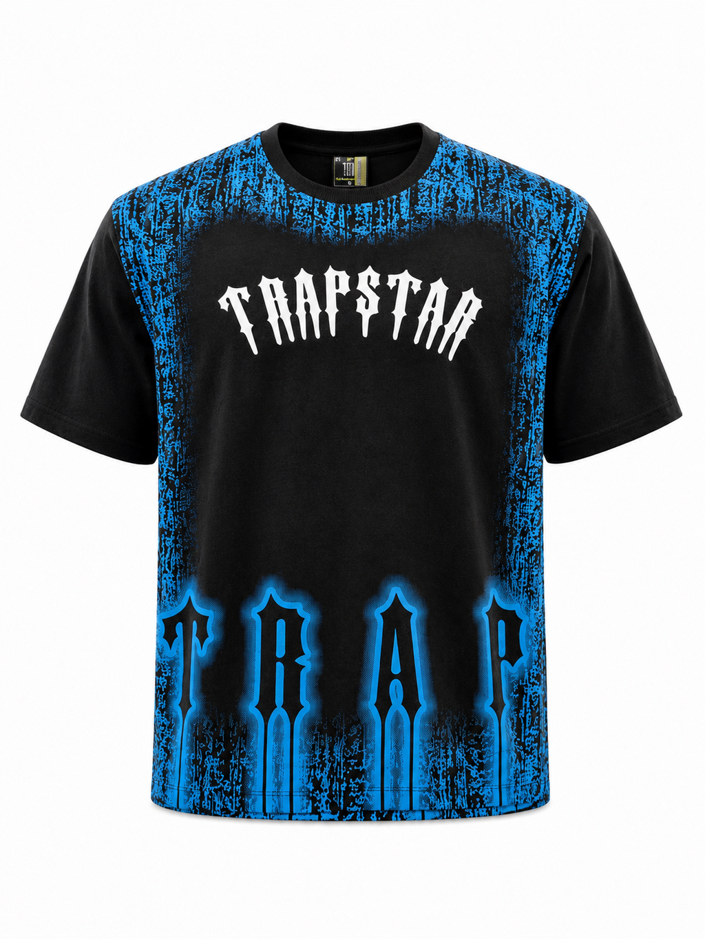 Urban Typographic Graphic Tee - Black/Blue