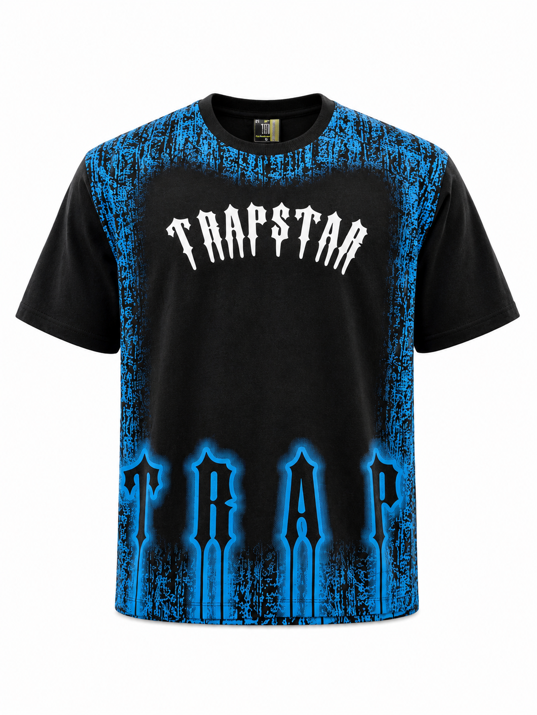 Urban Typographic Graphic Tee - Black/Blue