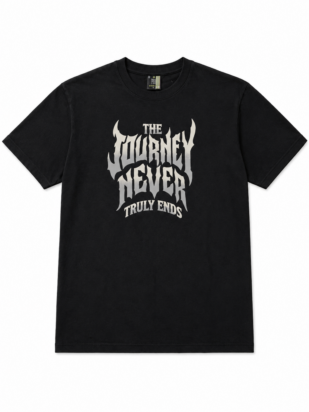 The Journey Never Truly Ends Graphic Tee - Black