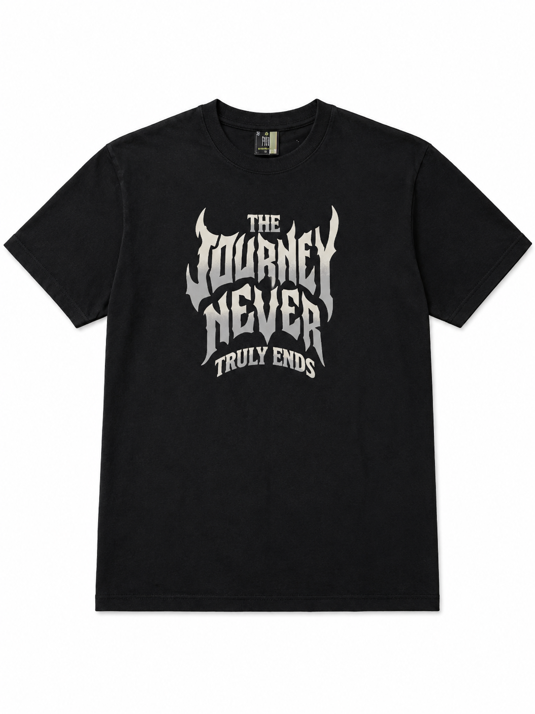 The Journey Never Truly Ends Graphic Tee - Black