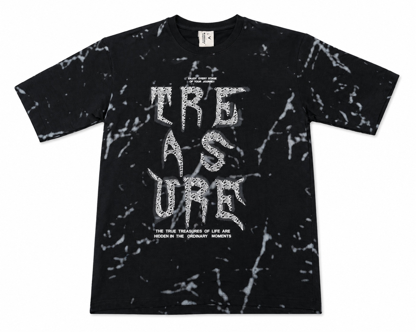Treasure Graphic Tee - Marble Wash Black