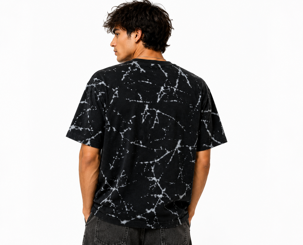 Treasure Graphic Tee - Marble Wash Black