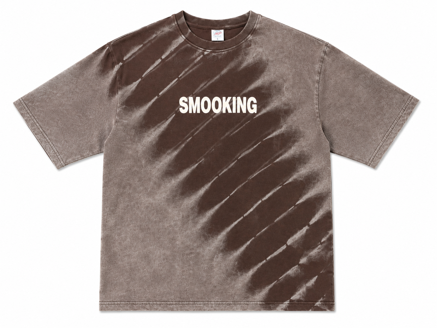 Smooking Graphic Tee - Brown Tie-Dye