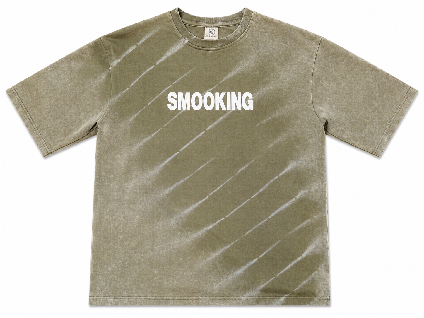 Smooking Graphic Tee - Olive Tie-Dye
