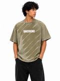 Smooking Graphic Tee - Olive Tie-Dye
