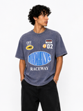 Mechanic Raceway Graphic Tee - Blue Grey