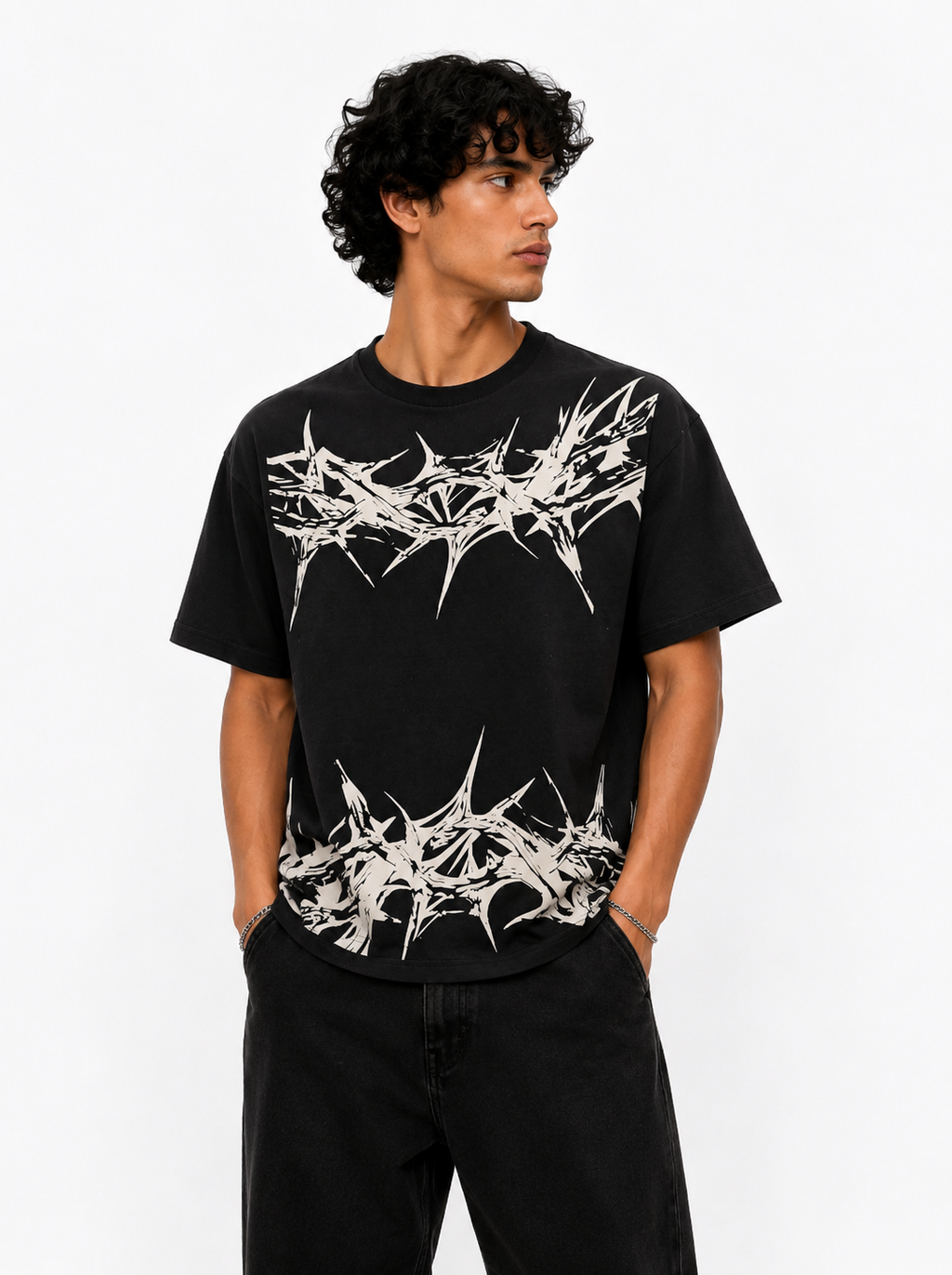 Thorn Crown Graphic Tee - Black