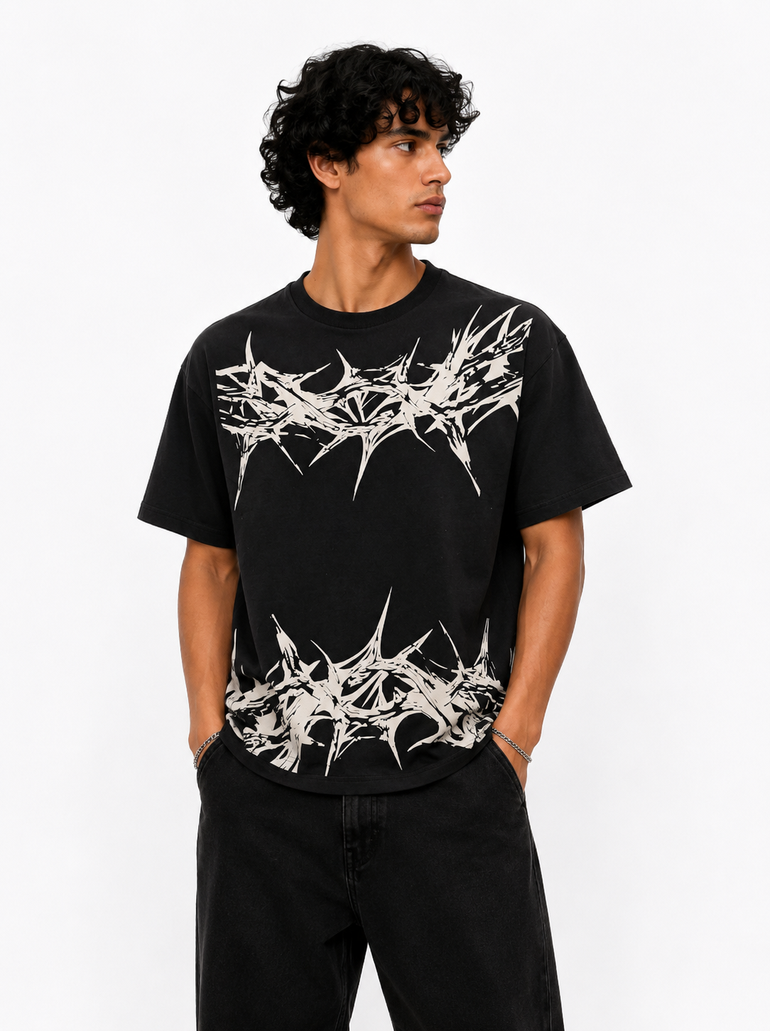 Thorn Crown Graphic Tee - Black
