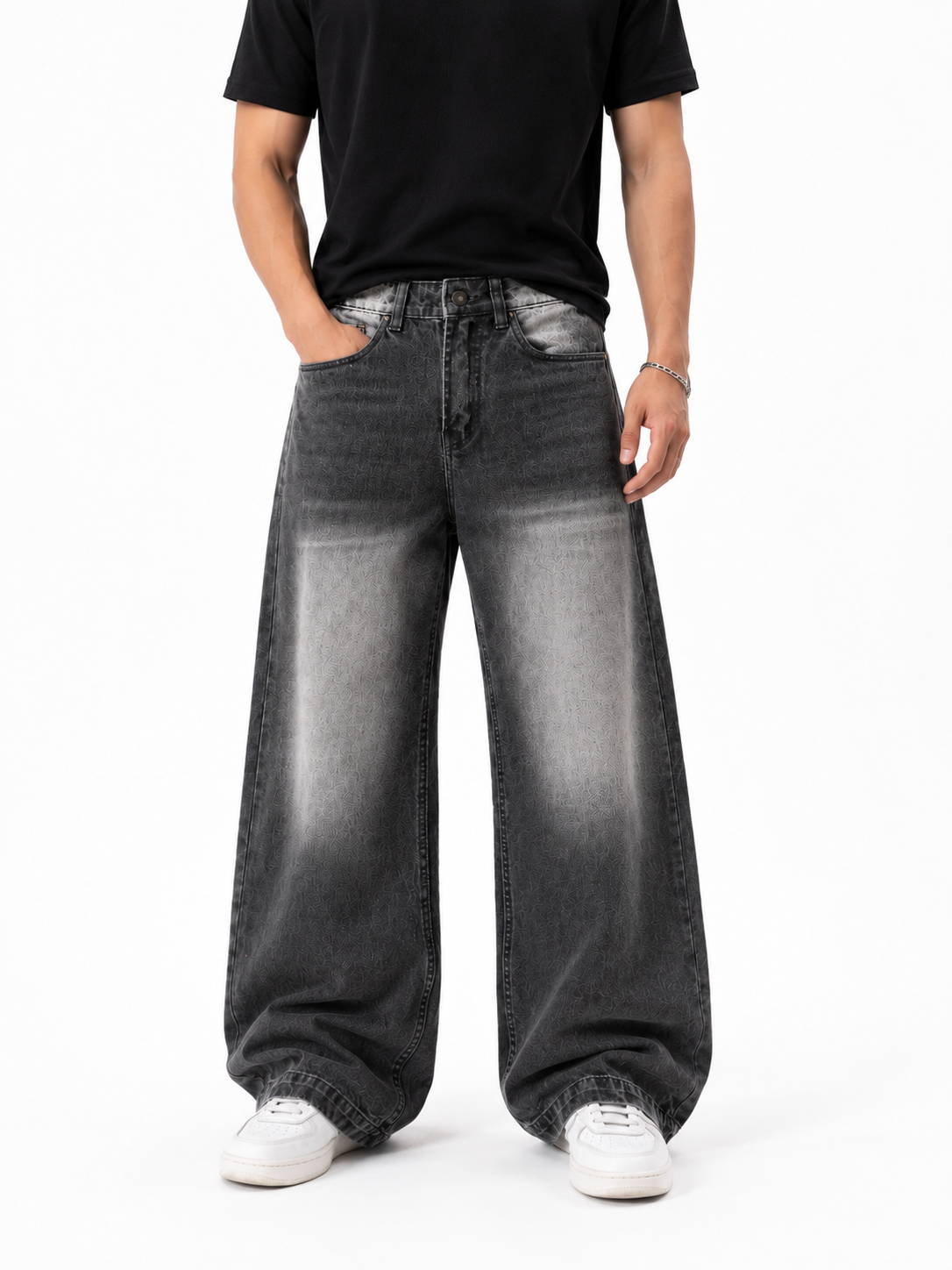 Ice Wash Oversized Denim