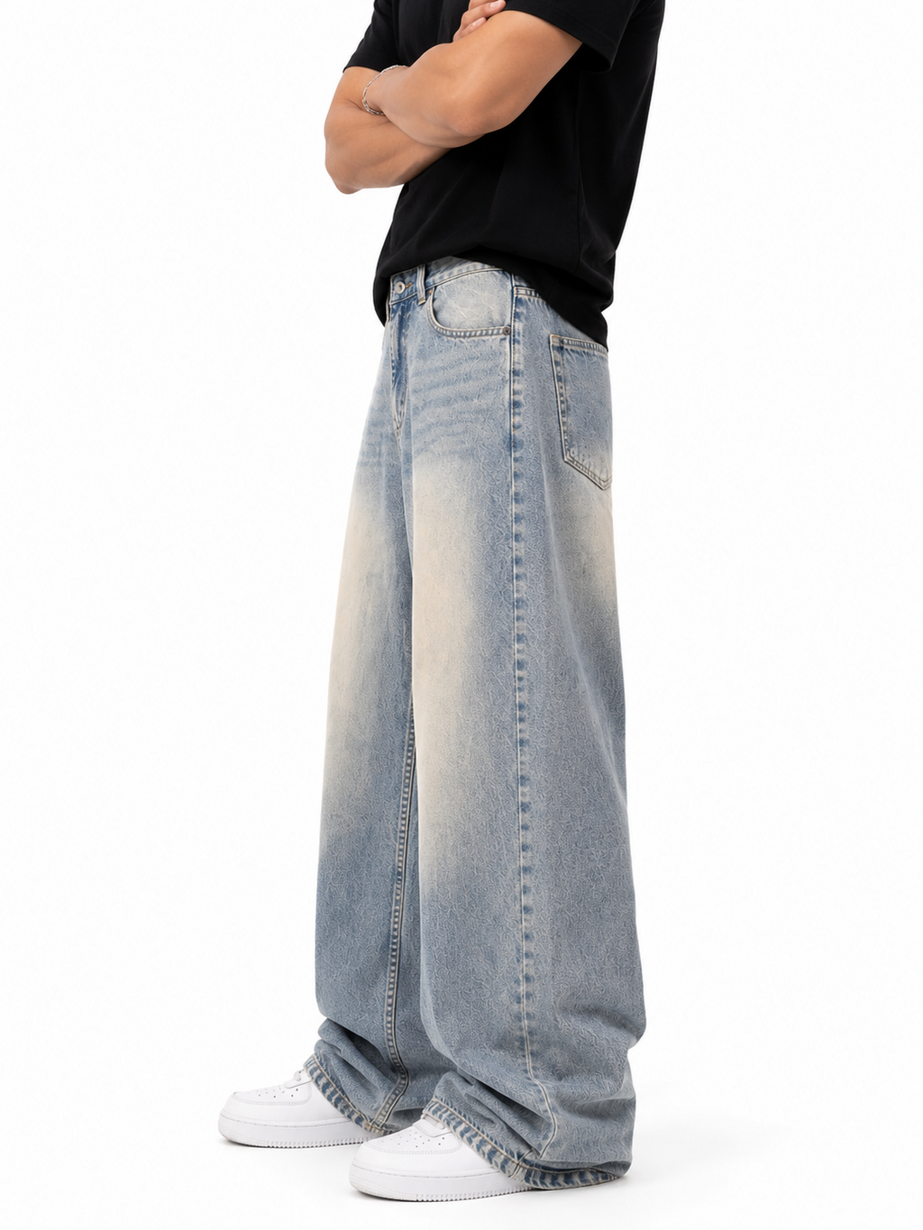 Midnight Blue Baggy Denim