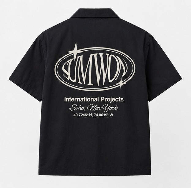 Oval Logo Graphic Camp Shirt