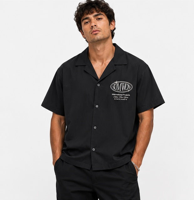 Oval Logo Graphic Camp Shirt