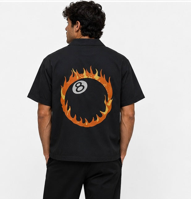 Eight Ball Graphic Camp Shirt