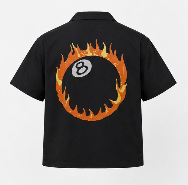 Eight Ball Graphic Camp Shirt