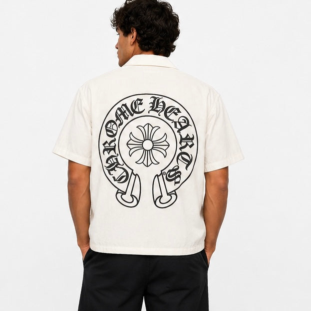 Horseshoe Emblem Camp Shirt
