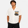Burning Car Graphic Camp Shirt